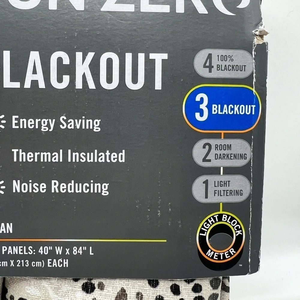 Sun zero blackout panels - Length: 84” Width: 40”